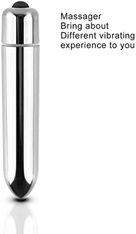 Mini Electrical Massager - 10 Speed Bullet Massager - Powerful Waterproof Wireless Portable rolling massager (Silver)