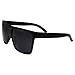grinderPUNCH All Black Limo Dark Rectangular Flat Top Mob Oversized Sunglasses