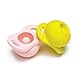 Doddle & Co. The Pop Pacifier, A Cleaner Baby Pacifier Made with 100% High Grade Silicone and Self Containing Protective Case, 2 Pack (Blush/Lime)