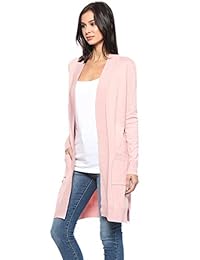 Urban Look cárdigan de manga larga para mujer clásico con frente abierto