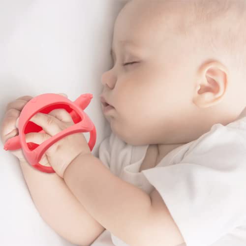 Towwi Baby Wrapped Wrist Teething Toys for Babies 0-6 and 6-12 Months Toddler,Bear Chew Toys for Teething and Never Drop Design,Washable Infant Teething Toy for New Born