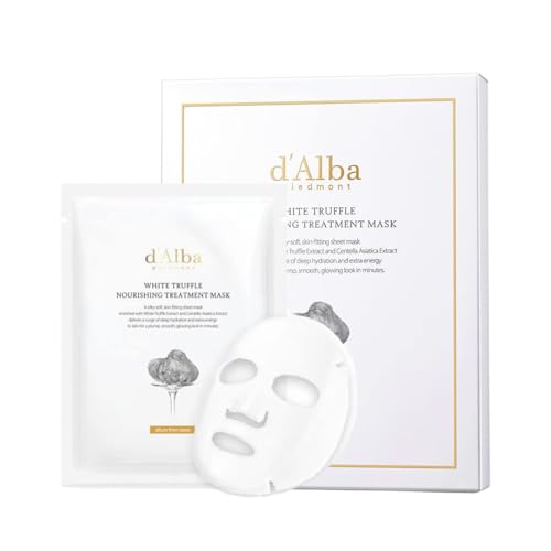 d'Alba Italian weiß Trüffel Nourishing Treatment Mask, pflegende Gesichtsmaske für die Nacht (5 Stück)
