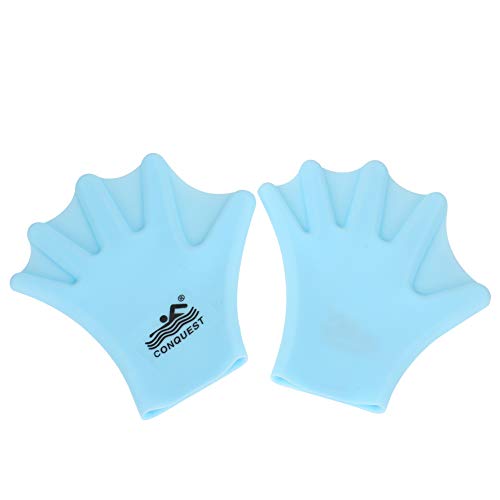 Echeer Swimming Silicone Gloves, Kids Silicone Webbed Swim Gloves No Fading Children Aquatic Fitness Water Resistance Training Gloves