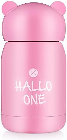 ONEISALL GYBL140 145ML Portable Mini Travel Thermo Mug, Vacuum Insulated Stainless Steel Thermos Water Bottle, Coffee Thermos &amp; Vacuum Flask, 144g (Pink)