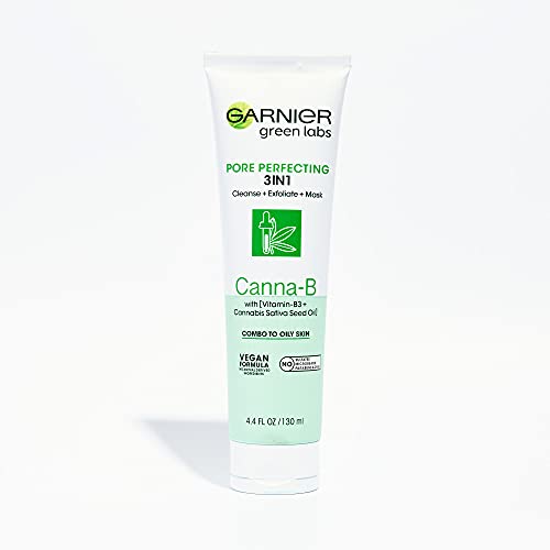 Garnier SkinActive Green Labs CannaB Pore Perfecting 3in1 Face Wash Exfoliator Mask with