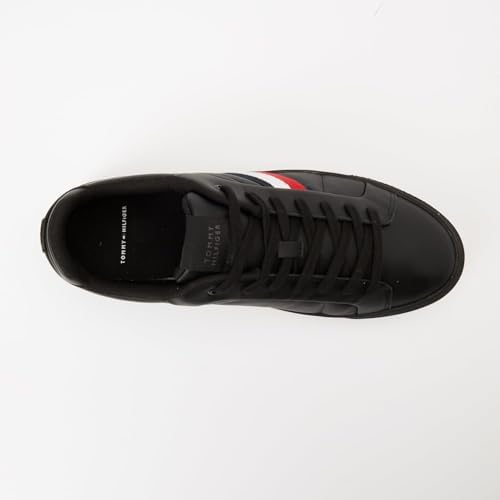 Herren Court Sneaker Icon Stripes Low Top, Schwarz (Black), 41