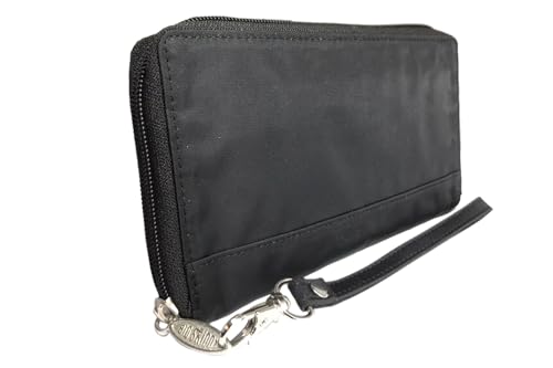 Big Skinny Women's Panther Clutch Slim Wallet, Holds Up to 40 Cards, Black