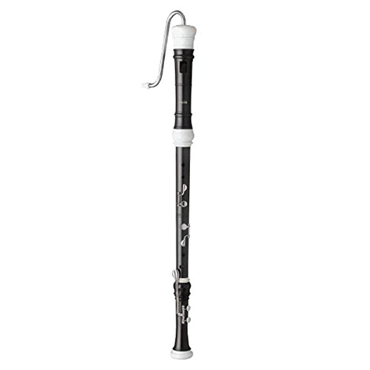 Aulos 533b Symphony Series Bass Recorder - Classic Dark Brown/Ivory - Strong ABS Construction, 3 Piece - English/Baroque Fingering - Includes Leatherette Carry Bag