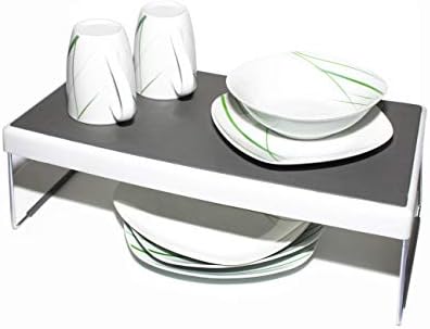 Cupboard Kitchen Shelf Organiser, Pantry Shelf for Cabinet Organiser, Folding Shelf with Rubber Stand, Storage for Office, Kitchen Stacking Storage Shelves