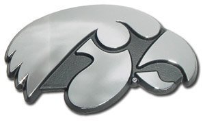 University of Iowa Hawkeyes Chrome Plated Premium Metal Emblem NCAA College Car Truck Motorcycle Logo