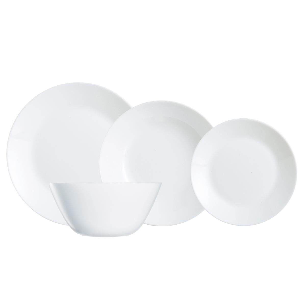 Arcopal Zelie – Crockery Set, 19 Pieces, White, 28x22x26 cm