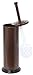 Blue Donuts Bronze Toilet Brush with Holder and cup insert to catch water and prevent water damage and leakage