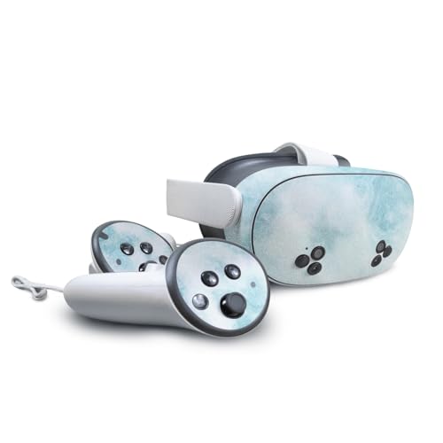 Glossy Glitter VR Skin Compatible with Meta Quest 3S - Blue Marble - Premium 3M…