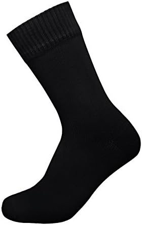 MULTI-USE 100% Waterproof Socks, Highly Breathable, Mid-Calf Length (L (US Men's 8.5-11, Women 10-12), 2 Pairs, Black)