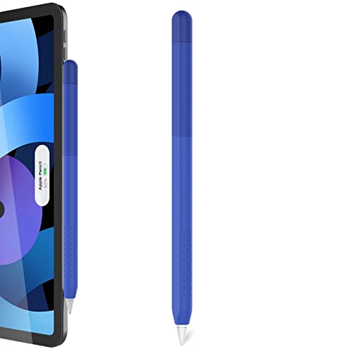Delidigi Case for Apple Pencil Pro (2024) and Apple Pencil 2nd Generation Gradient Color Silicone Protective Cover Sleeve Accessories Compatible with iPencil Magnetic Charging and Double Tap-Sea Blue