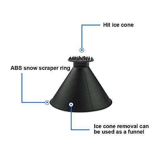 Gayisic Ice Scraper 3 Packs Magic Cone-Shaped Car Windshield Snow Removal Tool for Home Window as Gifts