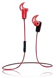 RevJams Active® Sport Wireless Bluetooth 4.0 Earbuds with Noise Isolation and in line microphone - Red