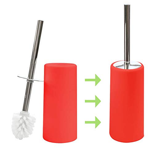 WOOPOWER 6pcs Bathroom Accessories Set, Including Toothbrush Holder, Waste Bin, Soap Dish, Toilet Brush, Rinse Cup, Sprayer Bottle, for Home, Office, Apartment, Hotel etc (Red)