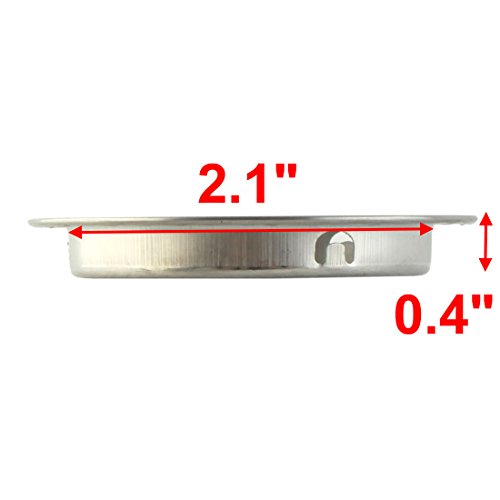 uxcell Home Kitchen Bathroom Sink Basin Drain Strainer 65mm Dia Silver Tone