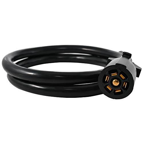 Oyviny Heavy Duty 7 Way Trailer Plug Cord with Double Prongs Connector