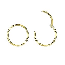 FANSING 2pcs 20g Nose Rings Hoops 7mm Cartilage