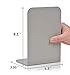 CY craft 4 Pieces Metal Bookends,Non-Skid Heavy Duty Book Ends,Bookends for Shelves,Office Book Holder and Book Stopper for Books/Movies/CDs,Gray,8.1X5.3X3.95 Inch