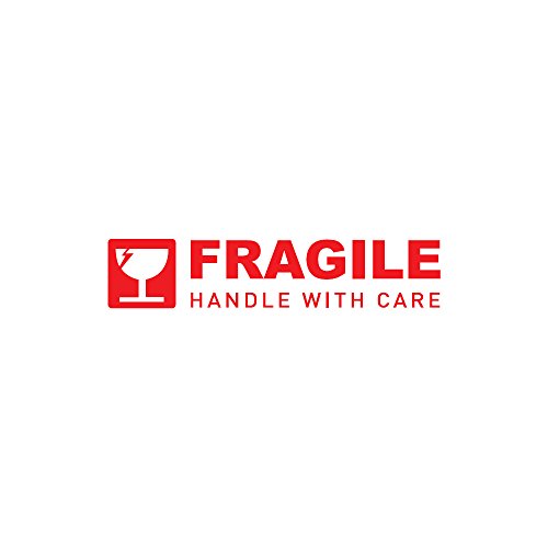 Printed Message Fragile Handle with Care Box Sealing Tape Packaging Tape 330 Feet (110 Yards)