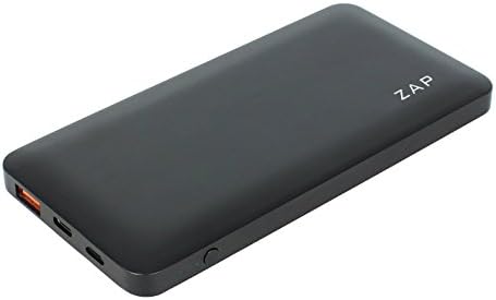 Zap Industries 10000mah Power Bank Qualcomm 3.0 USB and USB Type C 5V/3A Portable Charger
