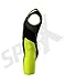 Sparx Compression Triathlon Suit Bike Tri Skin Cycling Suit Bike Swim Run (Black/Neon Green, Large)