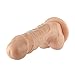 Naughty Realistic Silicone Dildo with Suction Cup, Adult Sex Toy, Large, Flesh, 8
