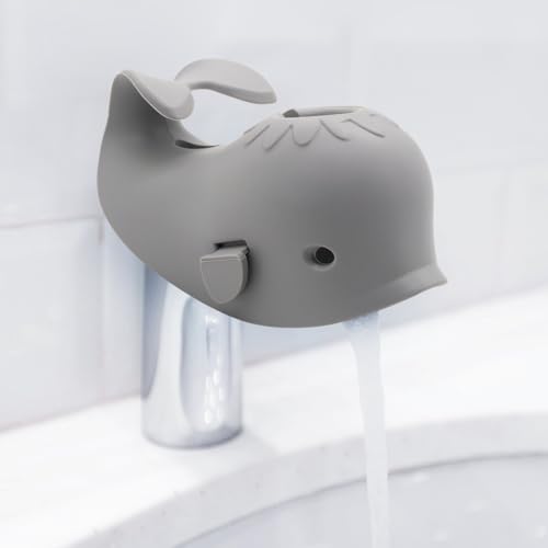 Baby Bathtub Faucet Cover, Faucet Cover Baby Bathtub Spout Cover, Bath Spout Protective Cover, Bathtub Safety Spout Guard, Baby Safety Protection Silicone Kit, Grey Whale Protector