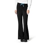 Carhartt Women's Cross-Flex Flare Scrub Pant, Black, Small