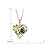 Amazon Collection 14k Yellow Gold-Plated Sterling Silver Created Emerald and Created White Sapphire 