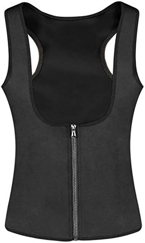 VENAS Women Neoprene Sauna Sweat Waist Trainer Vest with Zipper for Weight Loss Gym Workout Body Shaper Tank Top Shirt
