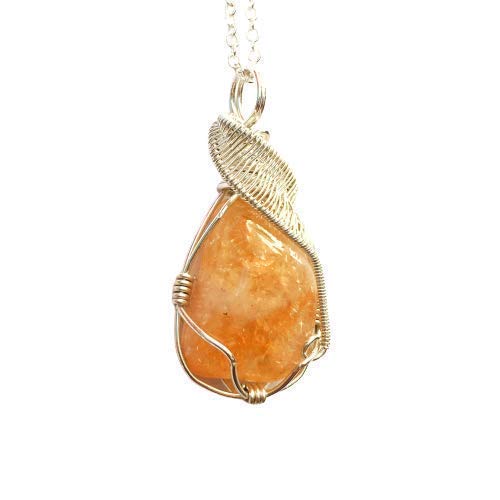 Designs By Nature Gemsraw Citrine Crystal Necklace Genuine Gemstone Sterling Silver Pendant Yellow Quartz Gemstone Gift For Her Dailymail