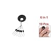uxcell-Rubber-Oval-Shaped-Fisherman-Stopper-Fishing-Bobber-Sinker-Float-Bean-60-Pcs