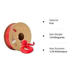 Polymaker Matte PLA Filament 1.75mm Red, 1.75 PLA