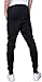 Keybur Mens Jogging Pants Tracksuit Bottoms Running Trousers Hiphop Dance Jogger (M, Black)
