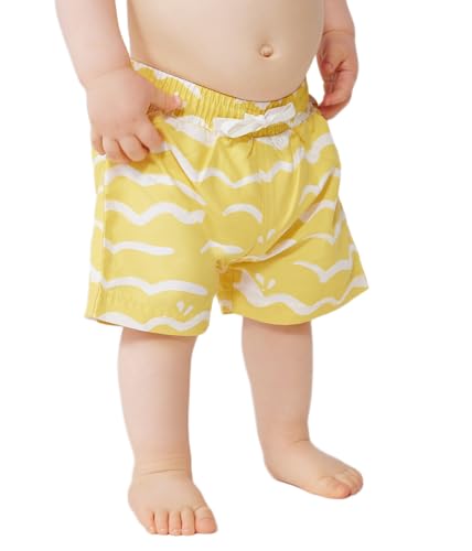 Petit Bateau A0CU0 Short De Plage Jaune/Blanc Bébé Garçon 3 Ans