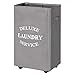 Chrislley 90L Rolling Laundry Hamper on Wheels Laundry Hamper for Laundry Collapsible Clothes Hamper with Wheels Large Laundry Basket Rolling Tall Laundry Cart (Grey)