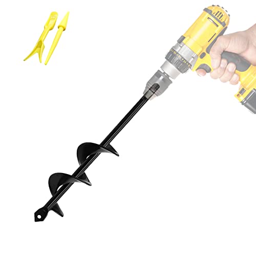 SORANGEUN Garden Auger Spiral Drill Bit,Bulb Auger for