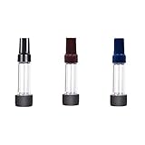 Glass Tube for Solo, Air Glass Tube,Solo Drying Tube Straight,70mm,Replaceable Tip (black+red+blue)