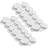 OPTEGO Flip Top Contact Lens Cases, Flat Bed, Deep Well, 12/Pack, White