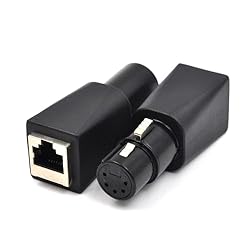 Zhupoub (2 Pack) DMX to RJ45 Connector 5 Pin XLR