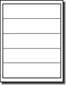 Amazon.com : 100 Label Outfitters Labels 8 X 2 inch Large Labels, 5 Labels Per Sheet, 20 Sheets ...