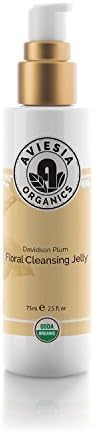 Aviesia Organics Facial Cleanser - 100% USDA Certified - Organic Davidson Plum Face Wash Cleansing Jelly Skin Care - Natural Skincare 75ml / 2.5oz