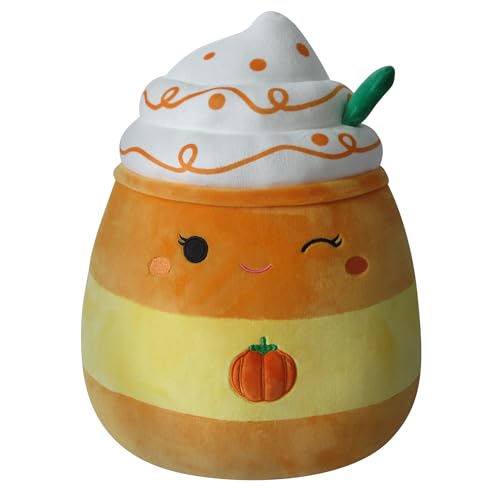 Squishmallows Original 14-Inch Delindy Orange Pumpkin Spice Latte - Large Ultra…