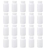 EXCEART 20pcs Empty Pill Bottle Portable Plastic