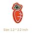 16Pcs Iron On Embroidered Applique DIY Decoration Patch Set - Love-heart Coconut Palm Tree Banana Strawberry Ice Cream Cup Cake Donuts Carrot Rainbow Sailboat Cactus Popcorn Mushroom Patch