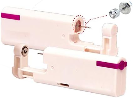 Sterile Disposable Ear Piercing Gun Pierce 2 Pack, EO sterilization Painless Automatic Earring Puncturing Tool Kit With Titanium Studs, for Tattoo shop Beauty salon(White)